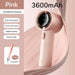Mini Portable Handheld Fan with Rechargeable - LED Digital Display (3600mAh Pink) - Perfect for staying cool on-the-go during hot summer days