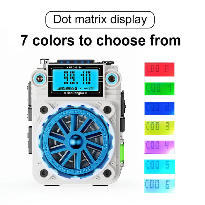 Mini Bluetooth 5.2 Speaker with Lights and FM Radio
