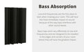 Professional black acoustic foam bass traps for any space