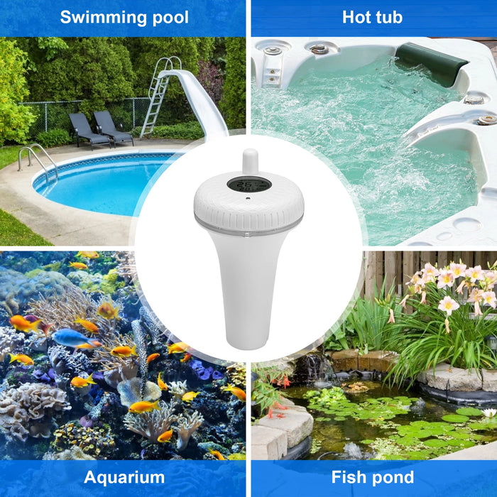 Bluetooth floating pool thermometer IPX7 waterproof digital for fish pond, aquarium, hot tub, swimming pool