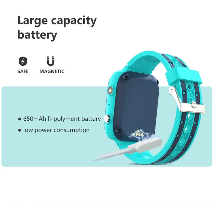 Smart Watch for Kids with GPS, Video Call, WiFi, Waterproof, 8G ROM, Camera, Black