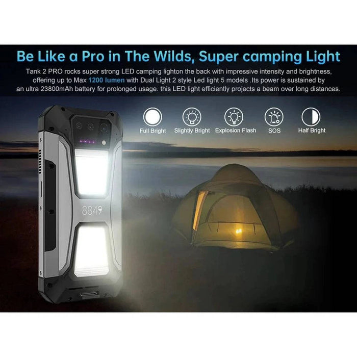 8849 Tank 2 PRO Projector Phone 2.4K Display 12GB 256GB 100MP Camera 23800mAh 120W Dual Sim Android 14 - FLUXA