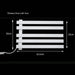 Electric Heating Towel Rack Thermostatic Dry Bathroom Touch Digital Display Wall Mounted White (425x28cm) product image displaying durable Aluminum Alloy material with a lacquered finish