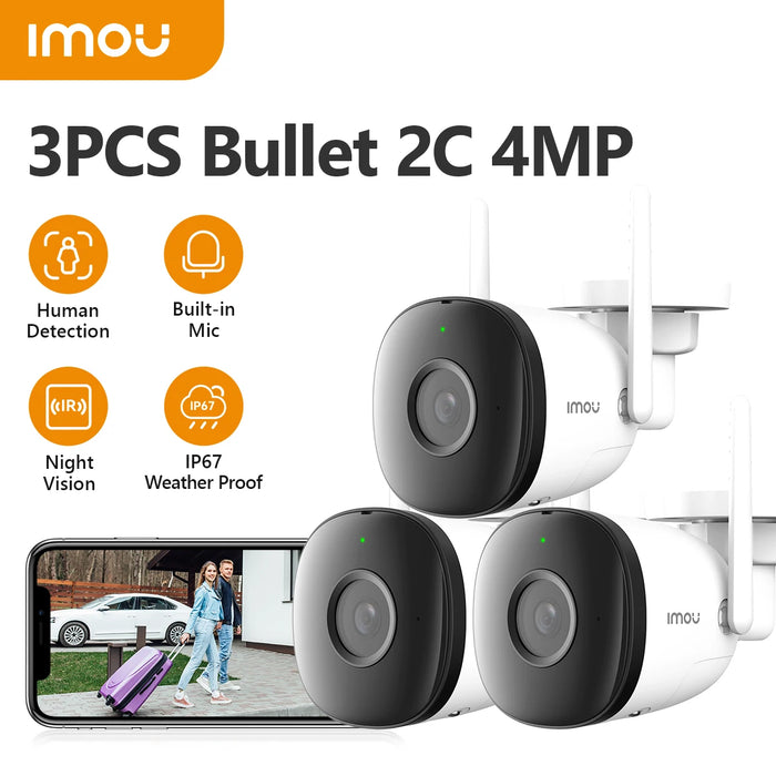 4MP Dual Antenna Wireless Security Cameras for Outdoor Use