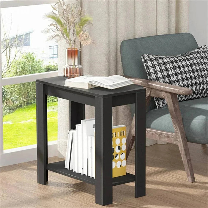 Functional and Stylish Black MDF Wood Coffee Table with Elegant Design