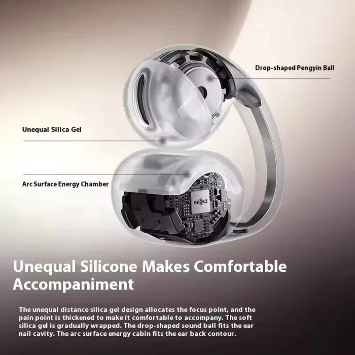 Open-Ear Bluetooth Headset with Mic and 40-Hour Battery