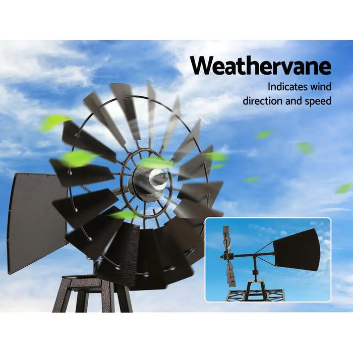 Outdoor Decorative 120cm Windmill – Weather-Resistant Metal Design