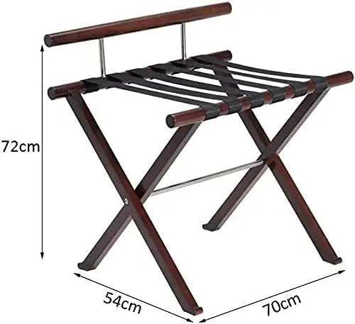Compact Foldable Luggage Stand Solid Wood, Ideal for Hotels and Homes