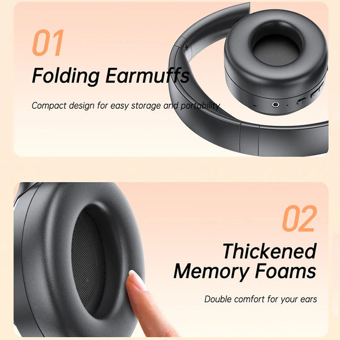 Wireless Over-Ear Headphones with ANC and 40mm Drivers