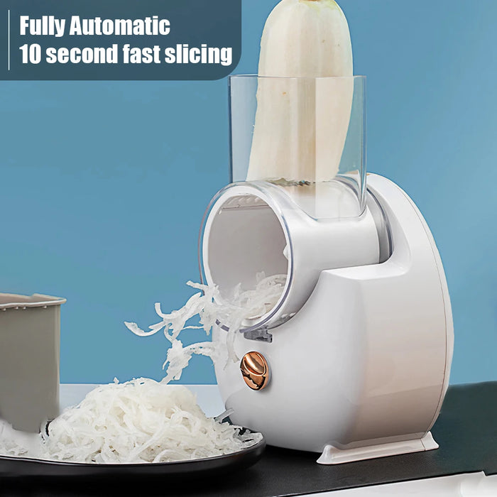 Effortless One-Touch Electric Vegetable & Fruit Slicer