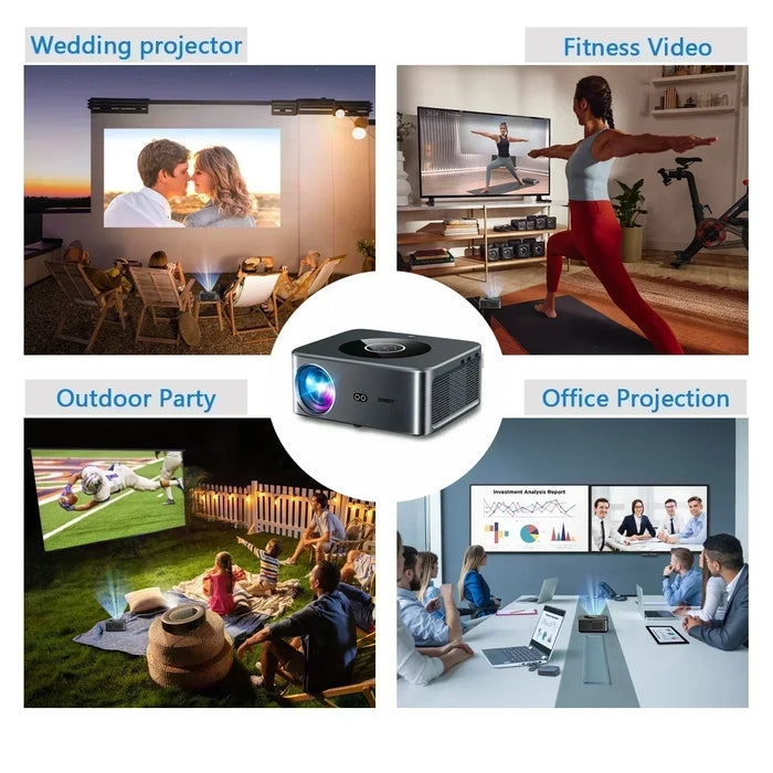 1000ANSI HD Home Projector, Manual Focus, Android 9.0