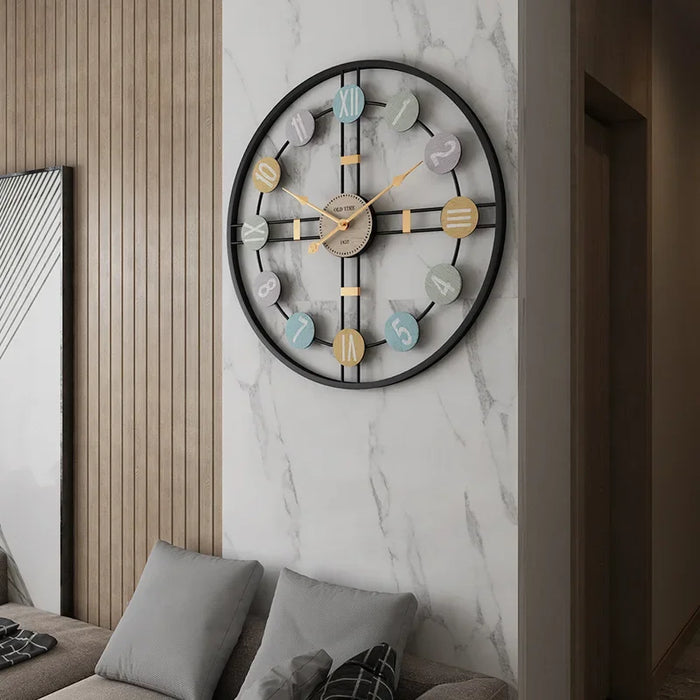 Modern Decorative Wall Clock with Silent Movement, 24-Hour Display