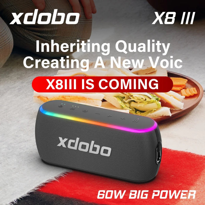 Waterproof Bluetooth speaker with 6600mAh battery for outdoor use