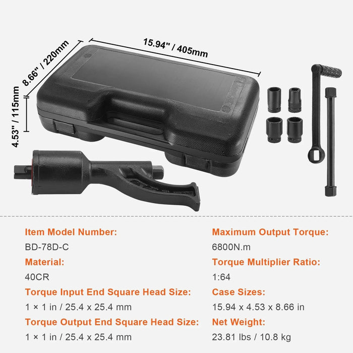 Compact and Portable Heavy Duty Torque Wrench Set for Easy Transport and Storage