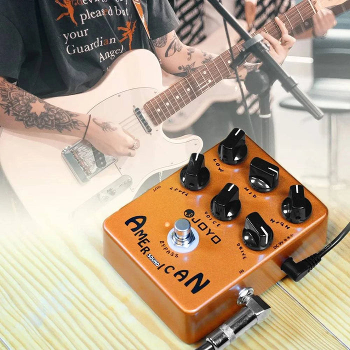 Overdrive Guitar Effects Pedal with Amplifier Simulation (JF-14 add adapter) for electric guitar players
