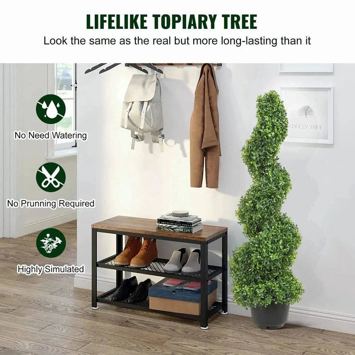 Realistic PE Spiral Tree Plants for Indoor and Outdoor Decor