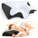 Ergonomic butterfly-shaped memory foam neck pillow for superior neck support