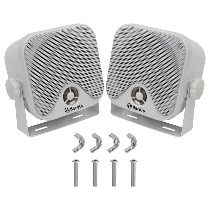 Compact IP66 Outdoor Box Speakers with PEI Dome Tweeter