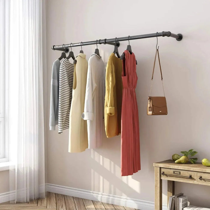 Detachable and adjustable rail made from sturdy iron with a sleek black finish