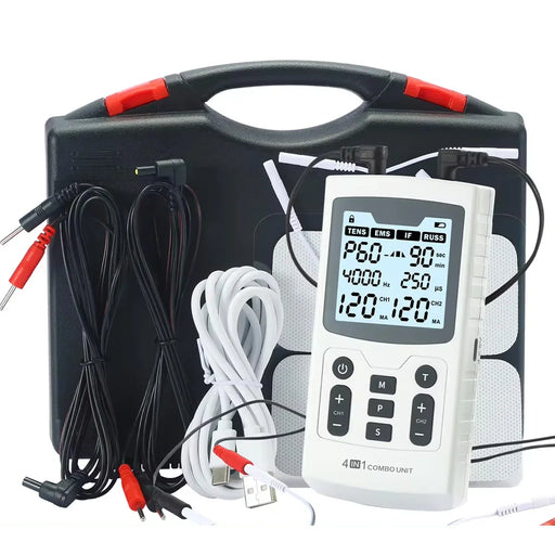 High-Frequency EMS Muscle Stimulator Interferential Physiotherapy TENS Device - White