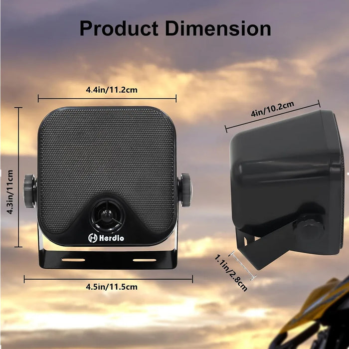 Compact IP66 Outdoor Box Speakers with PEI Dome Tweeter