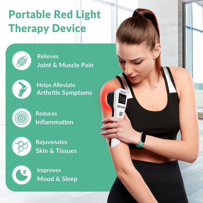 Cold Laser Therapy Device in White and Black for Pain Relief and Body Relaxation Massager
