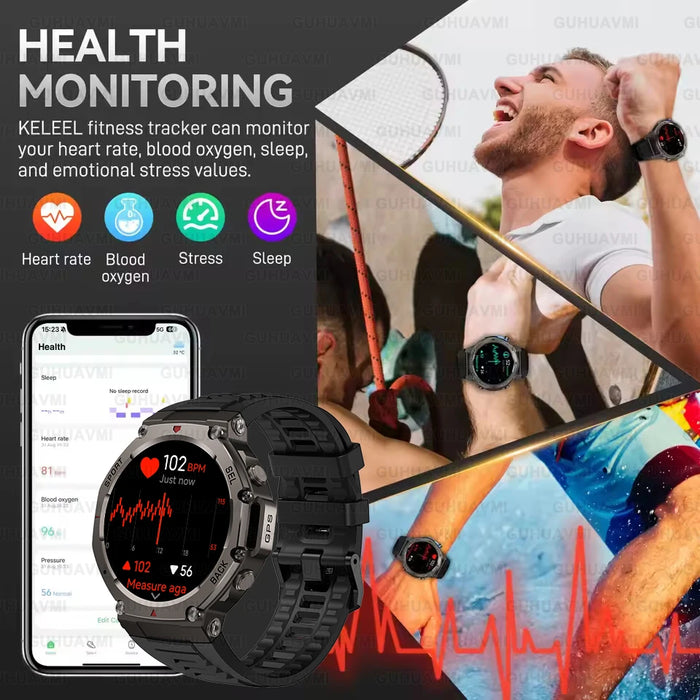 5ATM Waterproof Smartwatch with GPS, Heart Rate & AMOLED