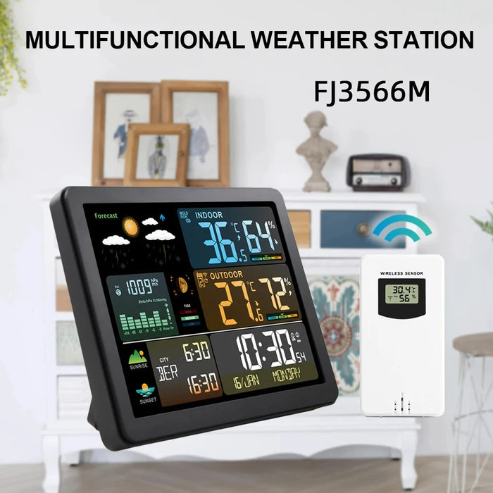 Digital Weather Station Clock, Indoor Outdoor, Sunrise Sunset, Tide, A1