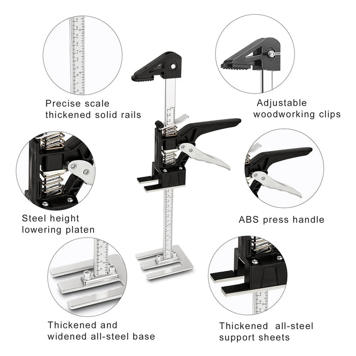 Labor-Saving Hand Lifting Jack with non-slip pads to protect floors