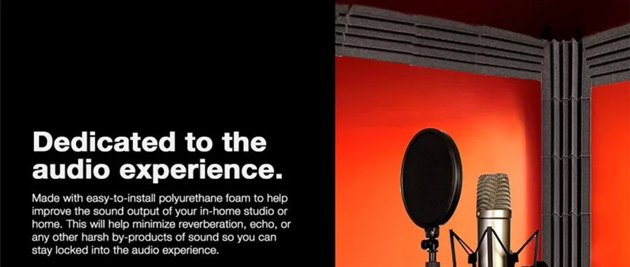Versatile acoustic foam bass traps for professional audio setups