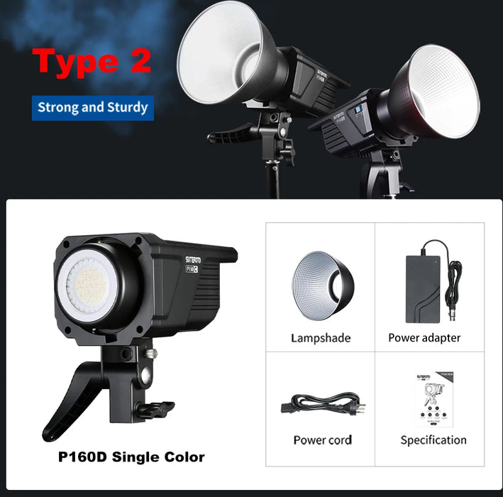 Studio LED Light 165W Bi-Color 2800K–10000K RGB Mode