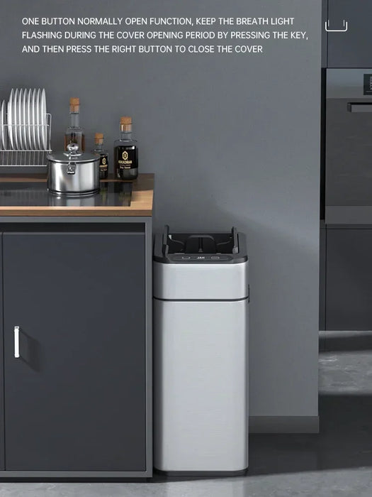 50L Automatic Induction Trash Can for Kitchen or Bathroom