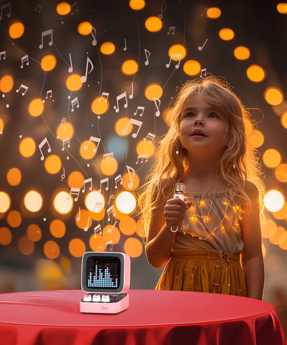 Portable Bluetooth Speaker with RGB LED Display