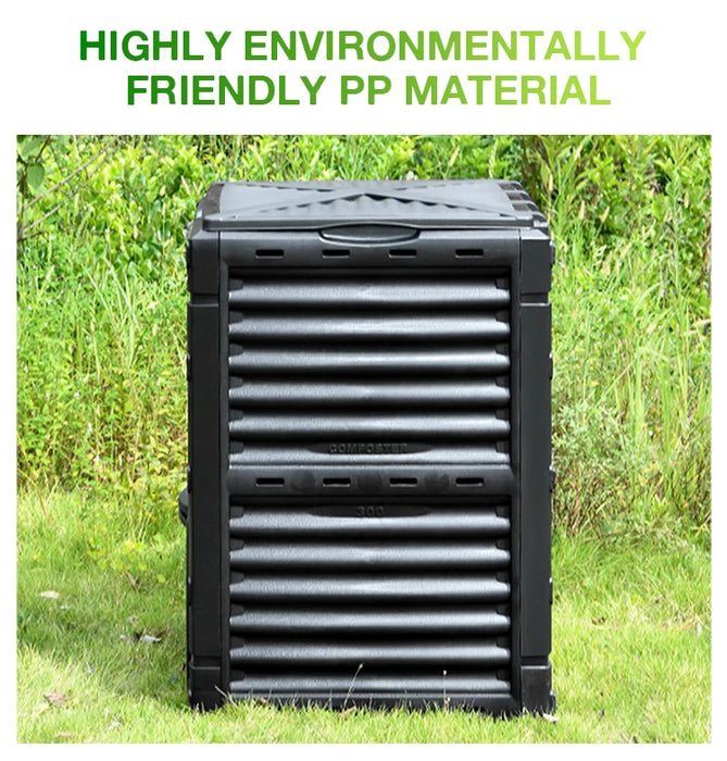 Heavy Duty 450L Outdoor Compost Tumbler for Kitchen & Garden Waste