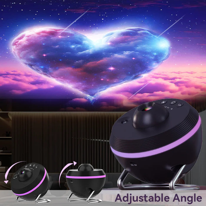 Dynamic galaxy projector with user-friendly three-step operation and safe for kids