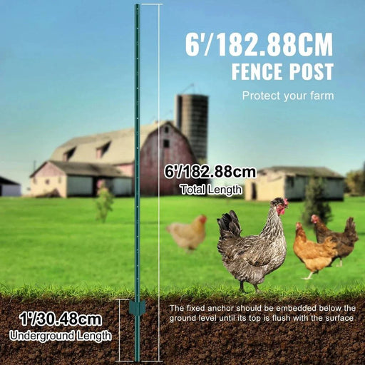 Sturdy Q235 carbon steel fence posts with excellent load-bearing support and corrosion-resistant powder coating