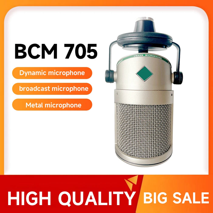 Studio-Grade Dynamic Microphone for Clear Voice Recording  BCM705