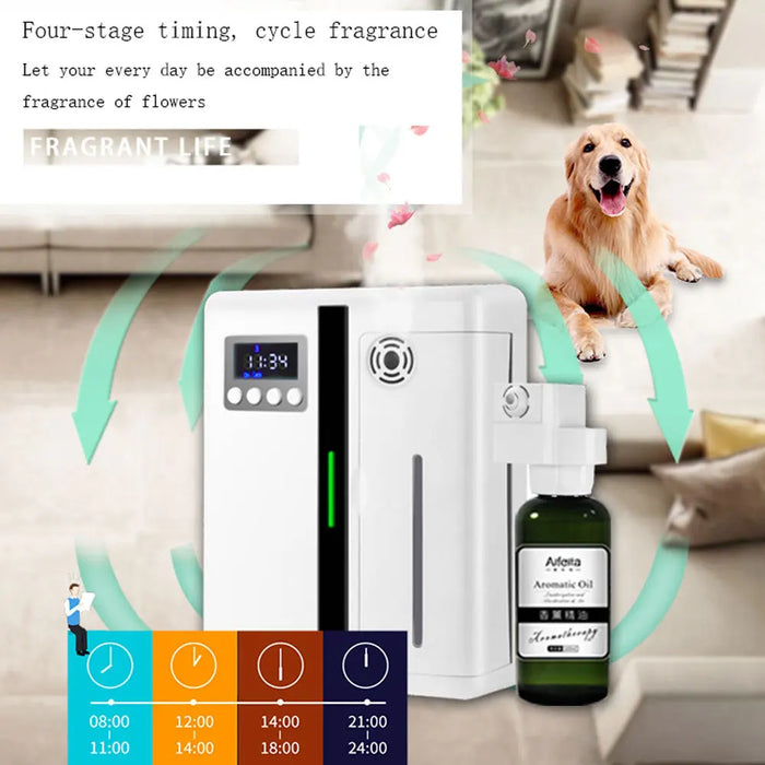 Aroma Diffuser Bluetooth White Wall Mounted 160ml with Fan for Large Areas