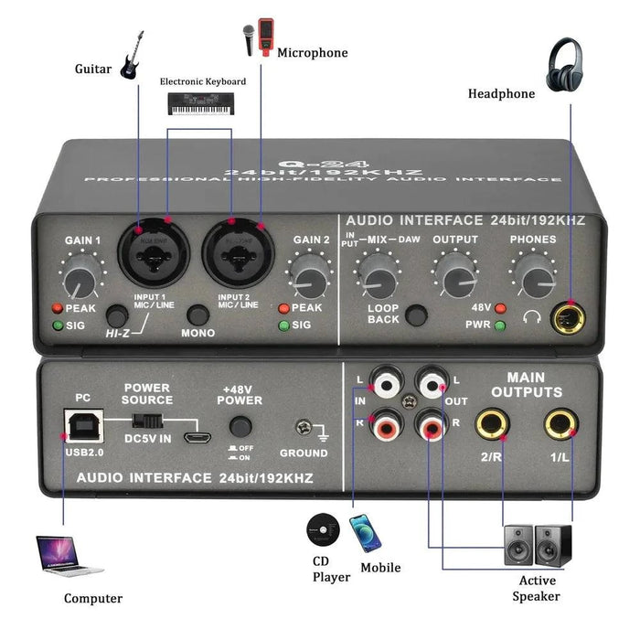 Crystal-clear audio with low latency for studio-grade recordings