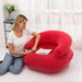 Inflatable Armchair – Red, Portable U-Shaped Camping & Outdoor Seat for Relaxation and Comfort