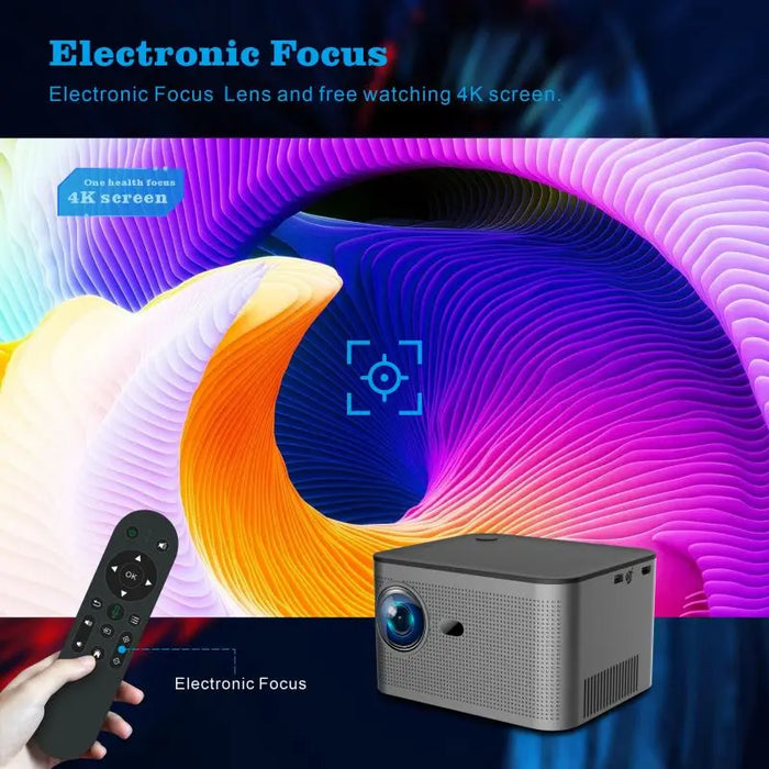 4K Smart Projector with Wi-Fi and Bluetooth