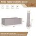 Patio Table Cover Waterproof with Umbrella Hole 270cm Black Protects Outdoor Furniture from Rain and Sun Damage