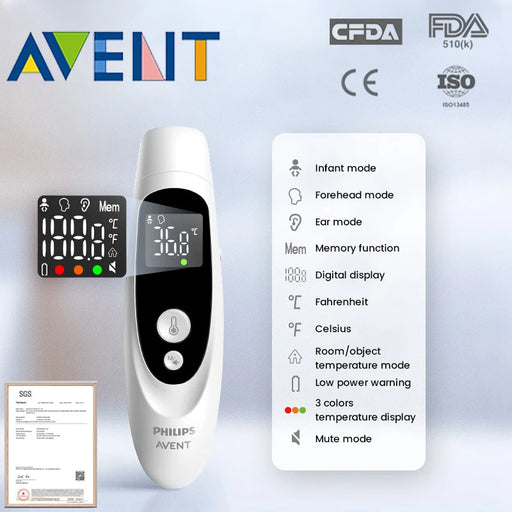 Multi-purpose thermometer for body, room, and object temperature measurements
