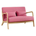 Sleek and contemporary 2-seater sofa in dark grey