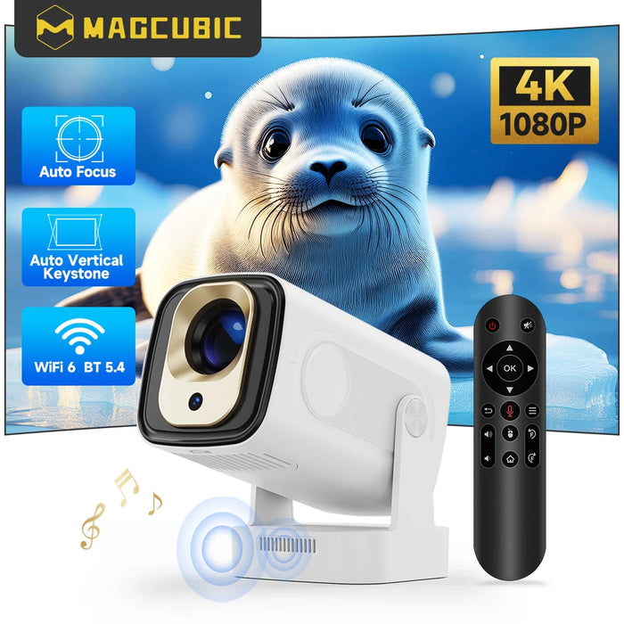 Portable 1080P Projector HY310 White Bag with Auto Focus