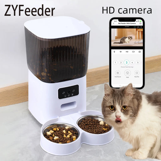 Smart automatic feeder with camera monitoring and WiFi connectivity