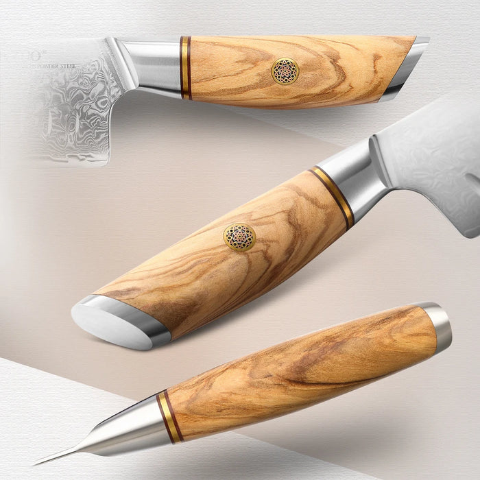 7'' Damascus Steel Santoku Kitchen Knife