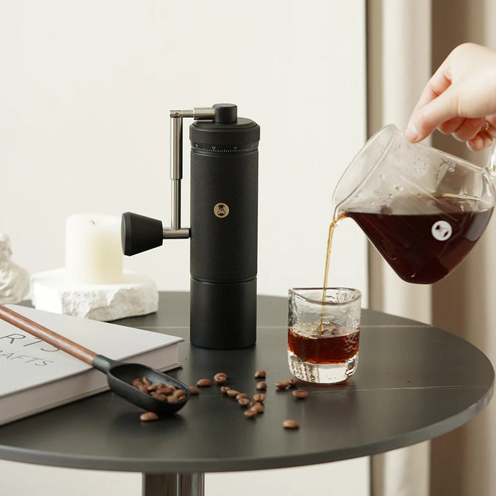 Manual Espresso Coffee Grinder with External Click Adjustment