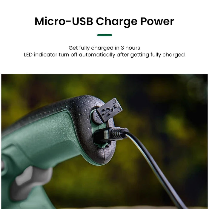 Efficient 40-minute continuous use with interchangeable blades