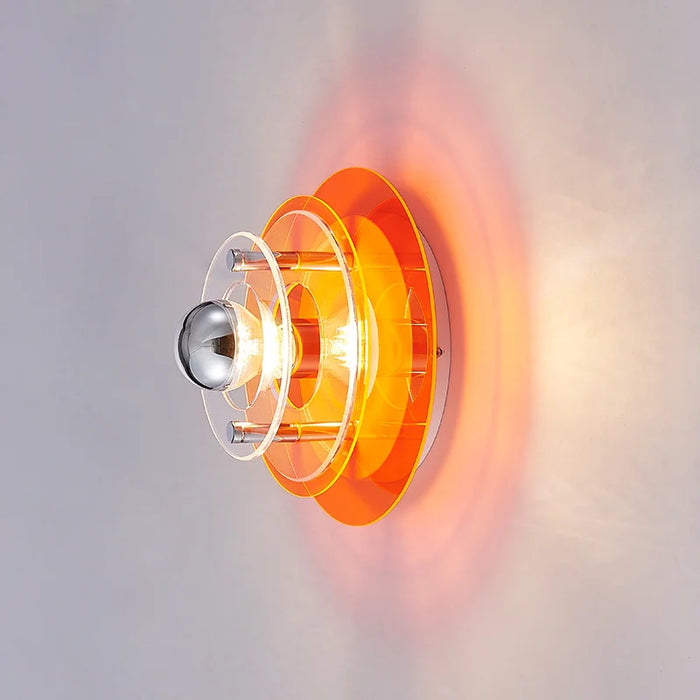 Antique Bauhaus Orange Wall Lamp for Living Room Decor